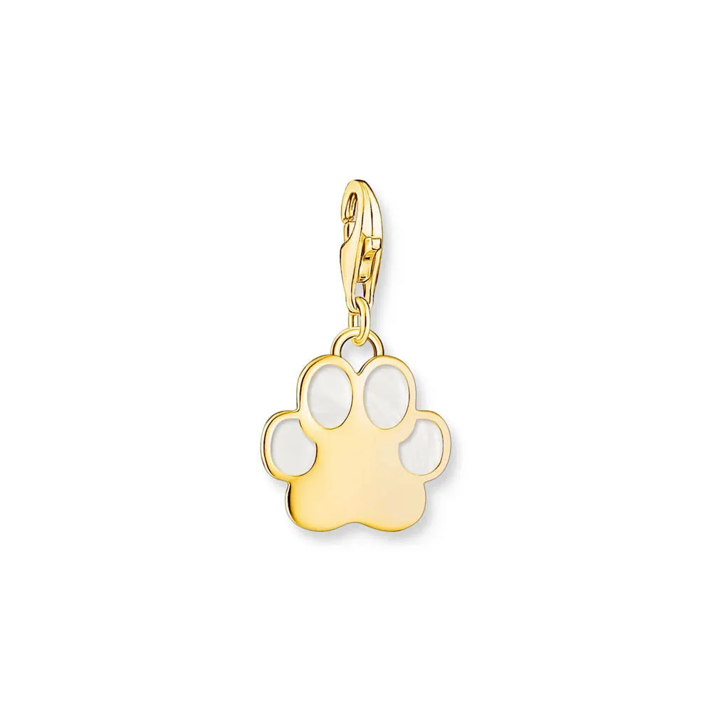 Thomas Sabo Silver Jewellery Thomas Sabo Gold Plated Sterling Silver Charmista Paw Print