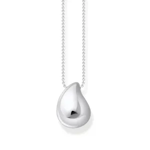 Thomas Sabo Silver Jewellery Thomas Sabo Sterling Silver Bold Organic Drop Pendant On 45-50cm Chain