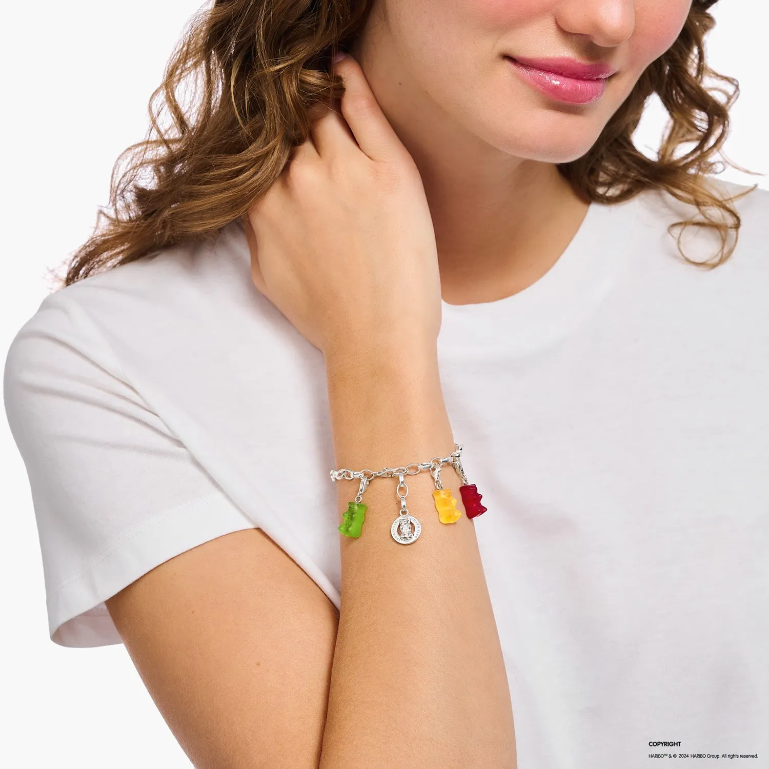Thomas Sabo Silver Jewellery Thomas Sabo Sterling Silver Charm Club Haribo Lemon Yellow Bear Charm