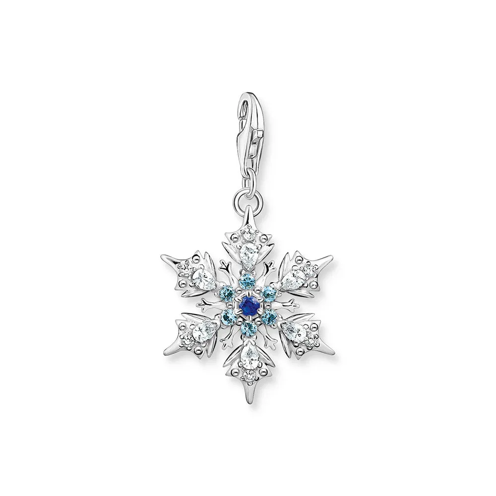 Thomas Sabo Silver Jewellery Thomas Sabo Sterling Silver Charm Club Snow Crystal Charm