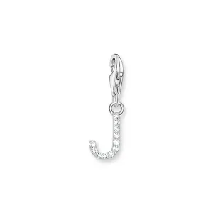 Thomas Sabo Silver Jewellery Thomas Sabo Sterling Silver Charmista CZ Letter "J" Charm