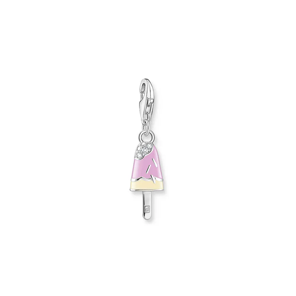 Thomas Sabo Silver Jewellery Thomas Sabo Sterling Silver Charmista Enamel Ice Cream CZ Charm