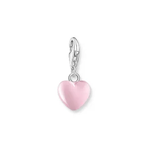 Thomas Sabo Silver Jewellery Thomas Sabo Sterling Silver Charmista Pink Enamel Heart Charm