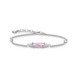 Thomas Sabo Silver Jewellery Thomas Sabo Sterling Silver Heritage Pink CZ 16-19cm Bracelet