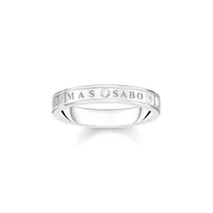 Thomas Sabo Silver Jewellery Thomas Sabo Sterling Silver Sparkling Circle T S Since 1984  Ring