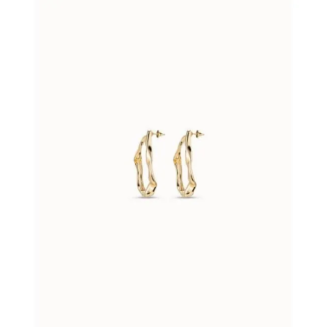 Tide Golden Metal Earrings PEN0627ORO0000U Unode50 Jewelry And Accessories