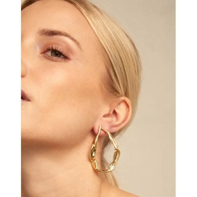 Tide Golden Metal Earrings PEN0627ORO0000U Unode50 Jewelry And Accessories