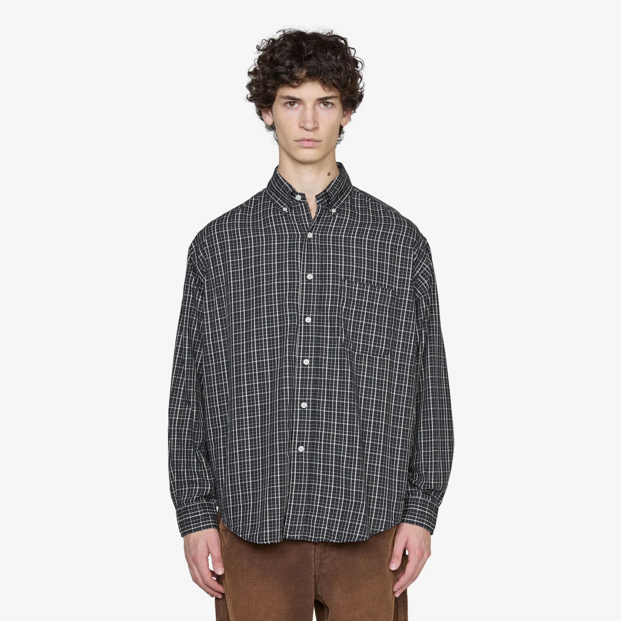 Twill Tattersall Longsleeve Shirt Black