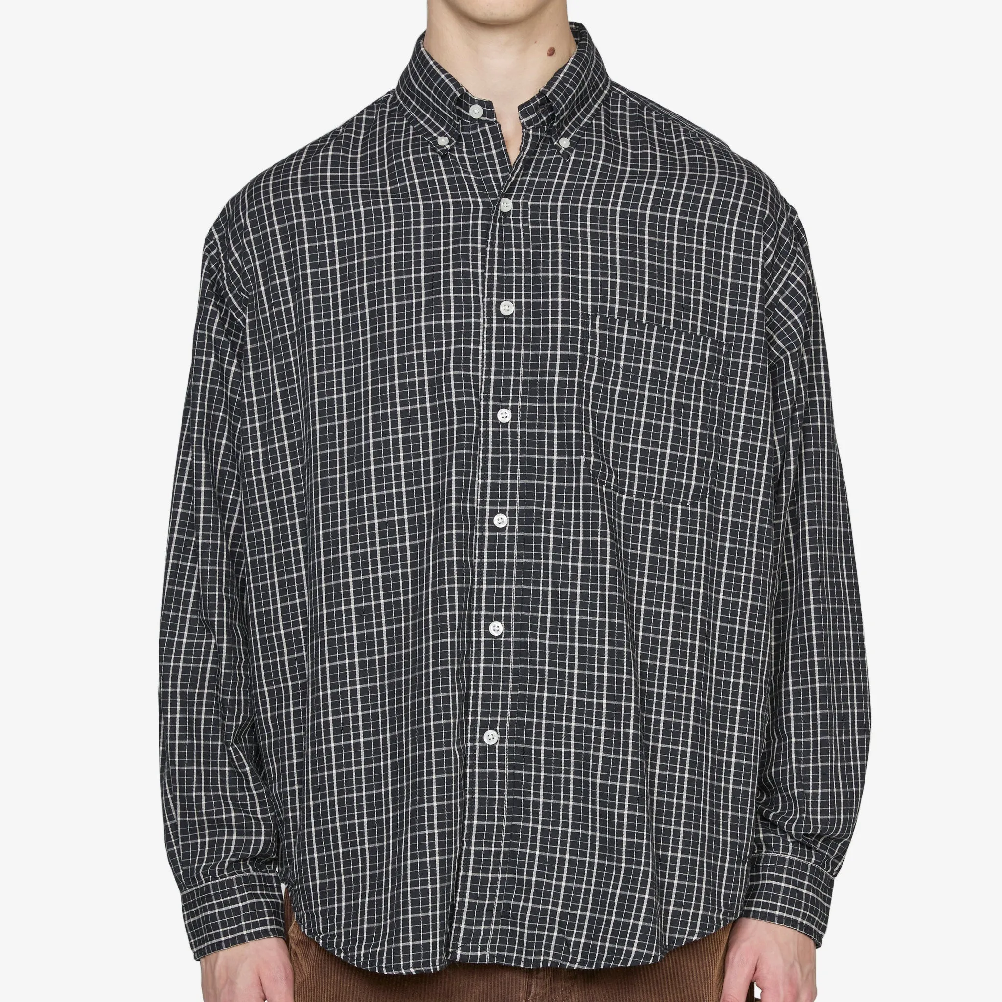 Twill Tattersall Longsleeve Shirt Black