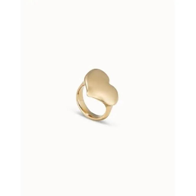 Uno Heart Golden Metal Ring Unode50 Jewelry And Accessories