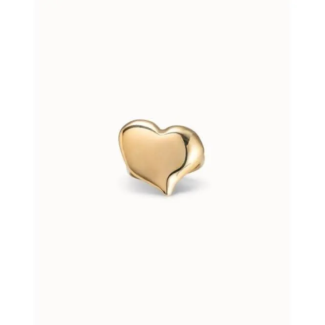 Uno Heart Golden Metal Ring Unode50 Jewelry And Accessories
